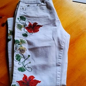 Flower jeans